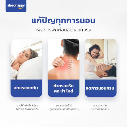 หมอนหนุน SLEEPHAPPY POLYESTER PILLOW 1000 กรัม_9